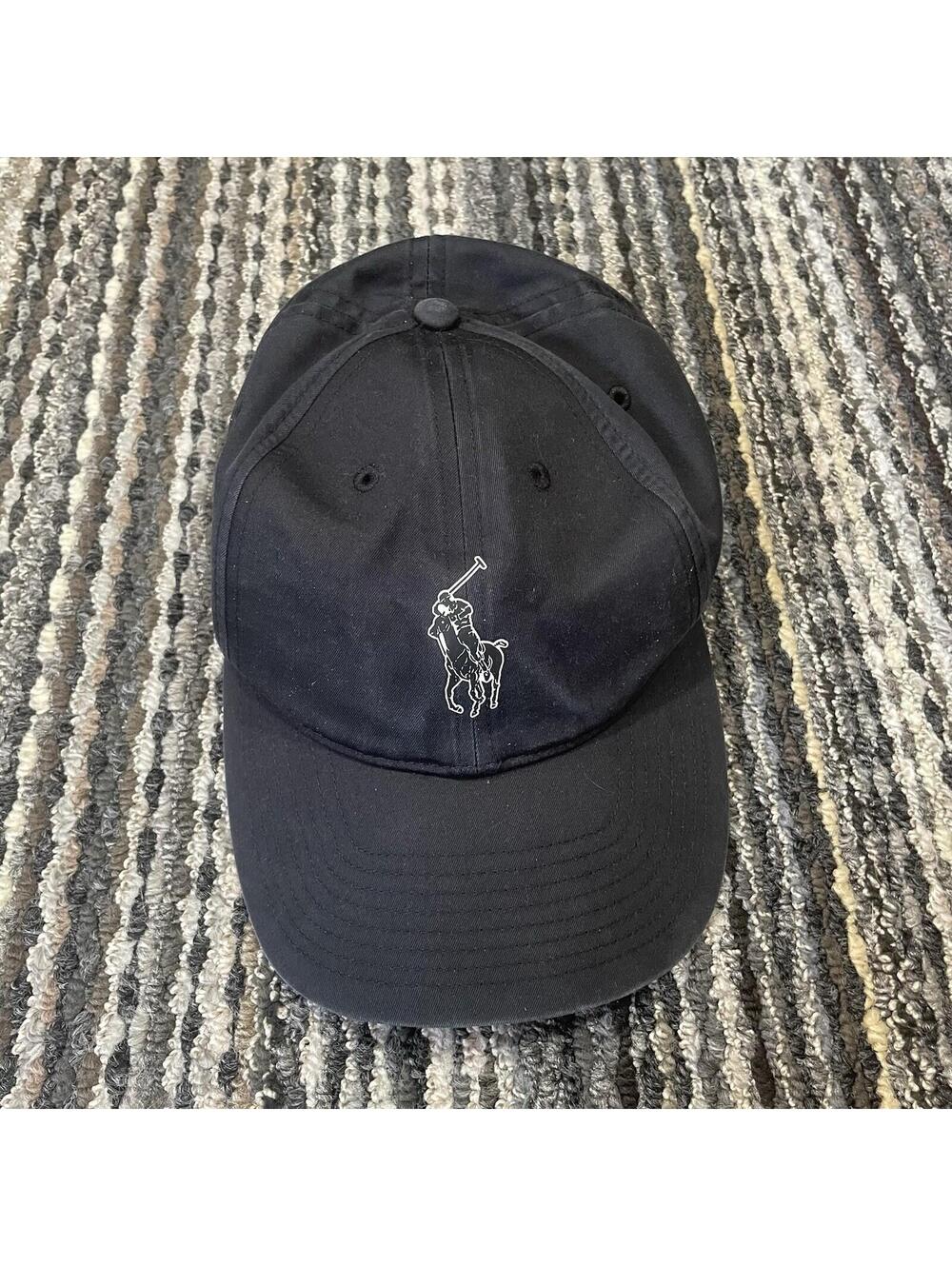 Polo Ralph Lauren Hat Cap Strap Back Black Embroidered Pony Mens Classic Casual